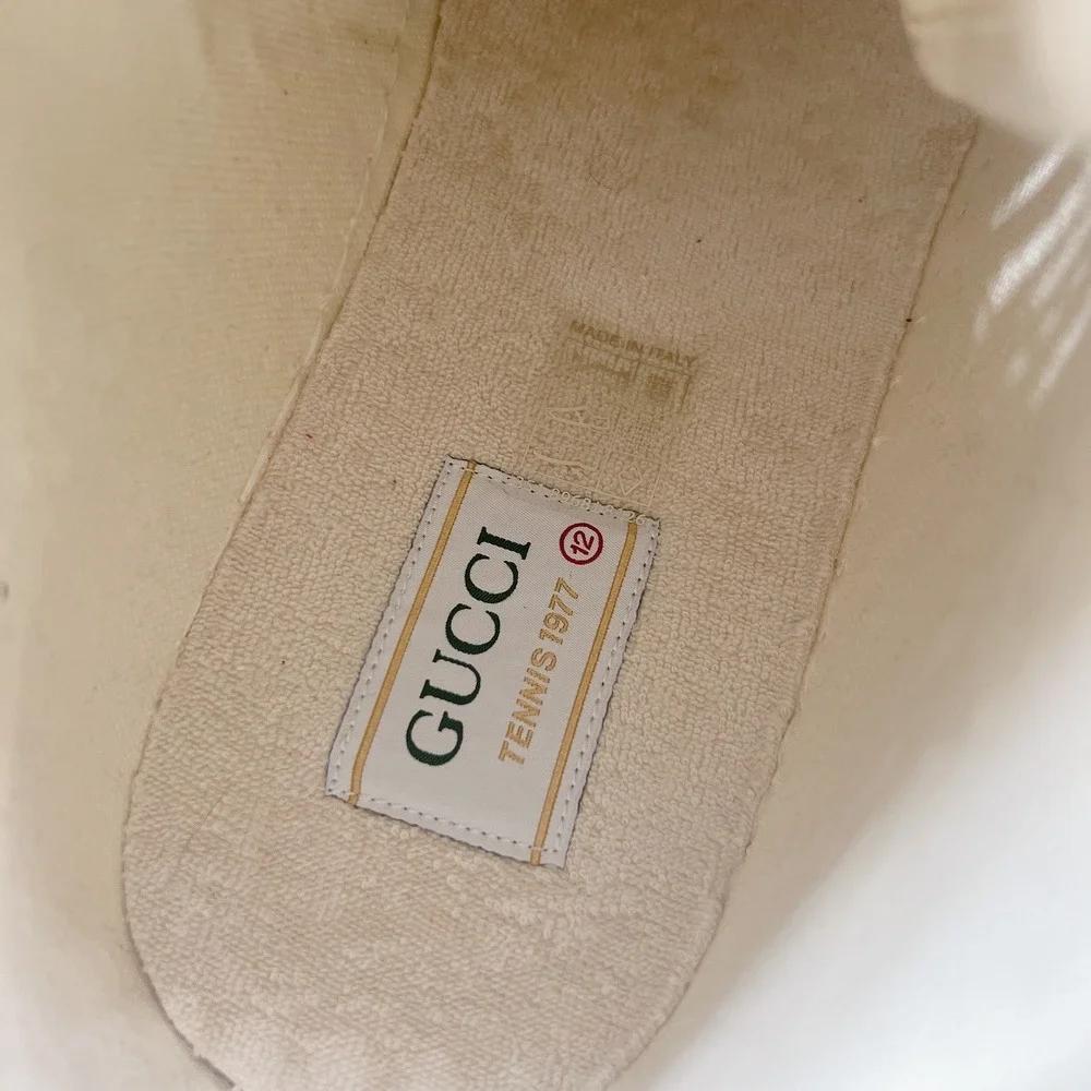 Gucci TENNIS 1977 TRECK HIGH GG JACQUARD SNEAKER Interlocking Mens UK 12 US 12.5